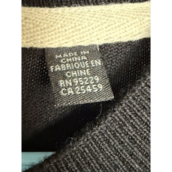 Ted Baker London Lightweight Black Wool Sweater Size 3(s/m) Old money MSRP $175 - Picture 5 of 11